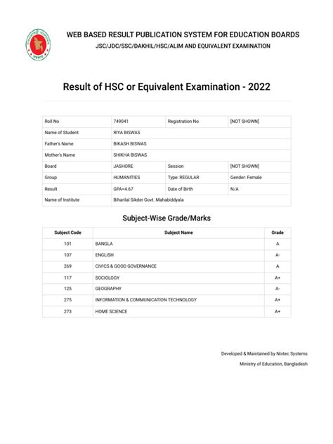 WEB BASED RESULT PUBLICATION SYSTEM FOR .